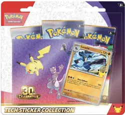 Pokemon center TCG 30th Celebration Tech Sticker Collection (Lucario) PRESALE - Image 1