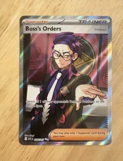 Pokemon Boss's Orders Corbeau 256/217 Secret Rare Full Art Holo EN - Image 1