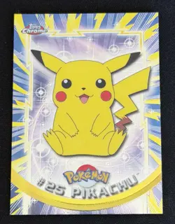 2000 Topps Chrome Pikachu #25 Chrome Pokemon TV Animation Edition NM - Image 1