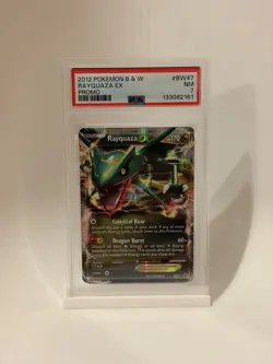 2012 Pokemon B&W Rayquaza Ex BW47 Promo Black Star PSA 7 - Image 1