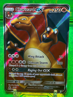 2017 SM60 PROMO Charizard GX Pokemon TCG Sun Moon Full Art Foil Holo Rare LP - Image 1