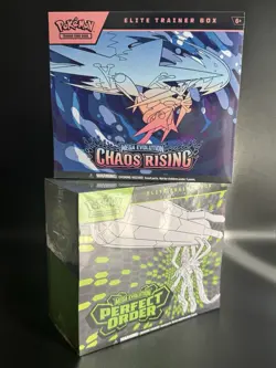 Pokemon TCG Chaos Rising Elite Trainer Box ETB + Pokemon TCG Perfect Order ETB - Image 2