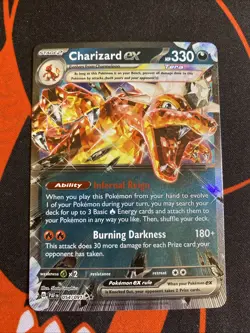 Charizard EX Pokemon SV Paldean Fates 054/091 Double Rare Holo NM 054/091 - Image 1