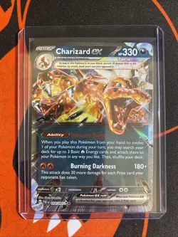 Charizard EX Pokemon SV Paldean Fates 054/091 Double Rare Holo NM 054/091 - Image 3
