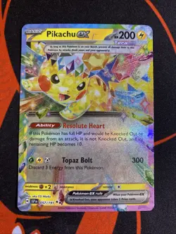 Pikachu ex 057/191 Double Rare Surging Sparks Pokemon Holo Near Mint - Image 1