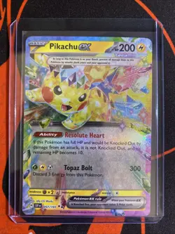 Pikachu ex 057/191 Double Rare Surging Sparks Pokemon Holo Near Mint - Image 3