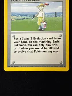Pokemon Breeder [1999-2000] - Base Set - 76/102 - Pokemon TCG - LP - Image 3