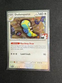 Dudunsparce 129/162 Temporal Forces Prize Pack Cosmo Holo Pokemon TCG NM - Image 1