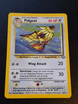 Pidgeot 8/64 Unlimited Holo Rare Jungle Pokemon LP - Image 1