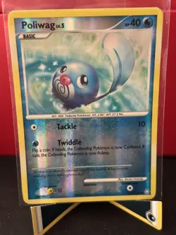 TCG POKEMON POLIWAG LV. 5 HOLO 114/146 LEGENDS AWAKENED - Image 1