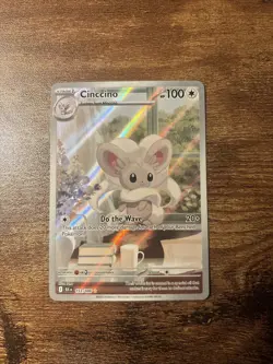 Cinccino 153/086 Illustration 2025 TCG Pokemon Black Bolt Near Mint Condition - Image 1