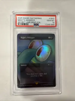 2025 MTG Magic The Gathering SpongeBob Secret Lair Night's Whisper #1937 PSA 10! - Image 1