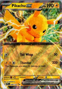 2025 Scarlet & Violet Series - Prismatic Evolutions Pikachu ex Double Rare #28 - Image 1