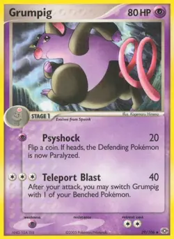 Pokemon TCG Grumpig - 029/106 - 29/106 / English / Lightly Played - Image 1