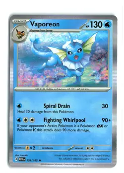 Vaporeon #134/165 SV Scarlet & Violet 151 Holo Rare Pokemon TCG NM - Image 1