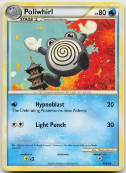 Poliwhirl 37/95 Pokemon HGSS Unleashed - NM - Image 1