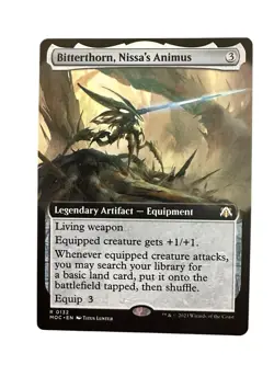 MTG Bitterthorn, Nissa's Animus 132 Rare Extended Art March Machine Commander - Image 1
