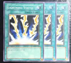3x Lightning Vortex SD09-EN026 SD: Dinosaur's Rage 1st Edition LP Playset - Image 1
