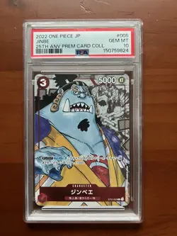 PSA 10 ‘22 ONE PIECE JAPANESE 25TH ANNIVERSARY PREMIUM CARD COLLECTION JINBE 005 - Image 1