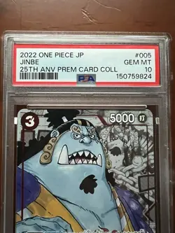 PSA 10 ‘22 ONE PIECE JAPANESE 25TH ANNIVERSARY PREMIUM CARD COLLECTION JINBE 005 - Image 3