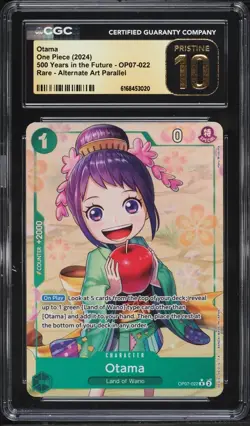 2024 One Piece 500 Years in the Future Alt Art Otama #OP07-022 CGC 10 PRISTINE - Image 1