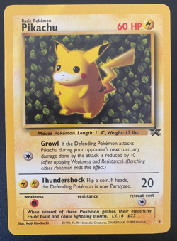 Pokemon 1999 League Black Star Promo PIKACHU #1 - Image 1