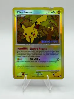 Pokemon TCG Pikachu LV.15 Diamond Pearl Burger King Promo DMG Grade 1 Contender! - Image 1