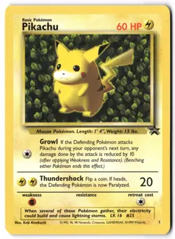 Pokemon Card - Pikachu "Ivy Leaf" 1/53 Promo - Wizards Black Star Promos - NM - Image 1