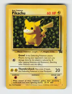 Pikachu 1 Promo Wizards Black Star Promos Pokemon 1999 Heavily Played - Image 1