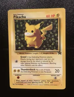Pokemon Pikachu Black Star Promo 1/53 WOTC Vintage 1999 - Image 1