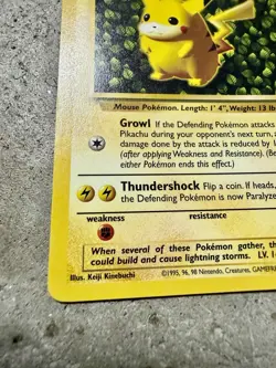 1999 Pokemon Pikachu Black Star Promo #1 WOTC - Image 2