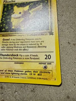 1999 Pokemon Pikachu Black Star Promo #1 WOTC - Image 3