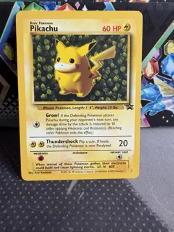 Pokemon TCG Pikachu Black Star Promo 1 WOTC LP Condition - Image 1