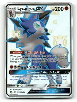 Lycanroc GX SV67/SV94 - Hidden Fates Shiny Vault Holo - Pokemon Card NM/M - Image 1