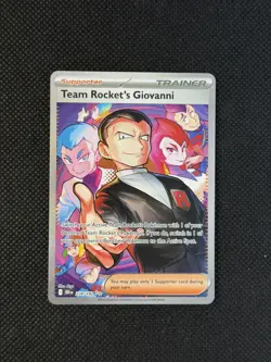 Pokemon TCG Team Rocket's Giovanni Holo Card 238/182 Sir Sv10: Destined Rivals - Image 1