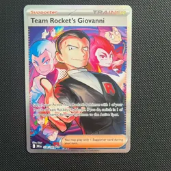 Pokemon TCG Team Rocket's Giovanni Holo Card 238/182 Sir Sv10: Destined Rivals - Image 1