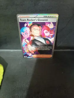 Pokemon TCG Team Rocket's Giovanni Holo Card 238/182 Sir Sv10: Destined Rivals - Image 2