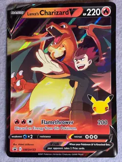 Lance's Charizard V SWSH133 Holo Promo Jumbo Cards Pokemon Lightly Played - Image 1