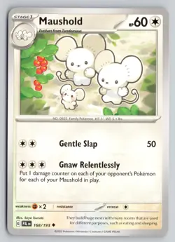 MAUSHOLD 168/193 UNCOMMON PALDEA EVOLVED POKEMON NM - Image 1