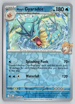 MISTY'S GYARADOS 049/182 RARE DESTINED RIVALS POKEMON REVERSE HOLO NM - Image 1