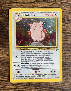 Clefable 5/130 Base Set 2 Holo Rare – Near Mint (NM) Vintage Pokemon Card - Image 1