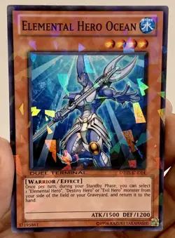 Yugioh 2011 Elemental Hero Ocean DT05-EN014 Duel Terminal Rare NM/VLP w/Track - Image 1