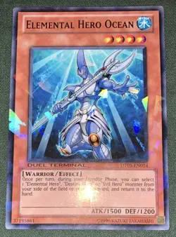 Yugioh 2011 Elemental Hero Ocean DT05-EN014 Duel Terminal Rare NM/VLP w/Track - Image 3