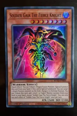Soldier Gaia The Fierce Knight ROTD-EN004 Super Rare 1st Edition Mint YuGiOh Car - Image 1