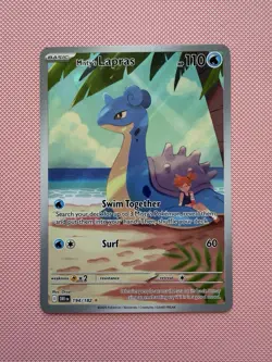 Pokemon TCG Misty's Lapras Illustration Rare Holo Card Destined Rivals 194/182 - Image 1