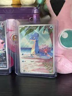Pokemon TCG Destined Rivals Misty's Lapras Illustration Rare Card 194/182 NM - Image 1