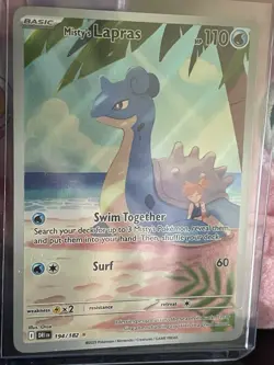 Pokemon TCG Destined Rivals Misty's Lapras Illustration Rare Card 194/182 NM - Image 2