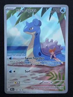 Pokemon TCG Misty's Lapras Destined Rivals 194/182 Illustration Rare Card - Image 1