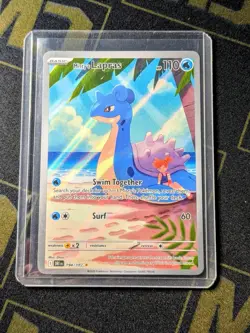 Pokemon TCG Destined Rivals Misty's Lapras Illustration Rare Card 194/182 NM - Image 1