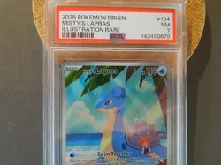 Pokemon TCG Misty's Lapras 194/182 Destined Rivals Illustration Rare Holo PSA 7 - Image 2